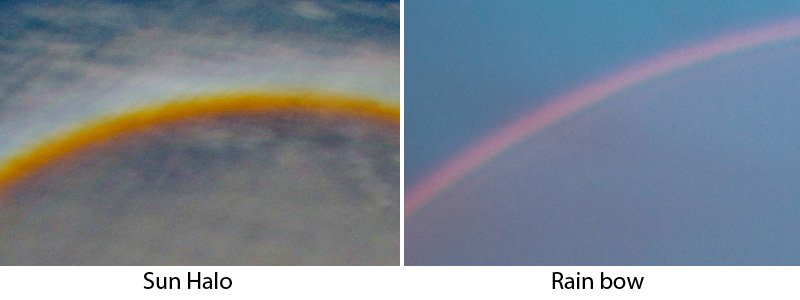 Halo compared to rainbow